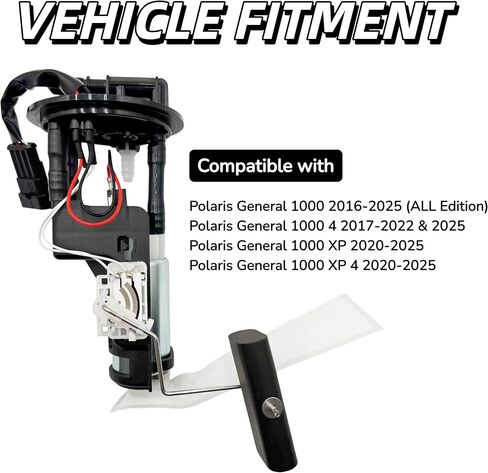 2208121 Fuel Pump Assembly for Polaris RZR 1000 60 INCH 16-19 / RZR1000 S 20-25 / RZR1000 S 4 19-21 / RZRRS1 EPS 18-21 Replaces OE# 47-1016 2206278 2521560 2540086 in Saudi Arabia