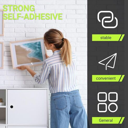 50 Pcs Adhesive Picture Hangers, Plastic Sawtooth Adhesive Picture Hanger, Transparent Sticky Hang tabs for Back of Frames in Saudi Arabia