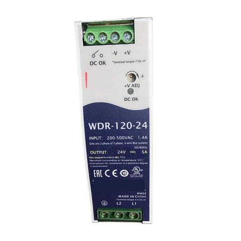 1pcs Power Supply WDR-120 WDR-120-12 12V WDR-120-24 24V WDR-120-48 120W Single Output Industrial DIN Rail Power Supply(WDR-120-48) in Kuwait