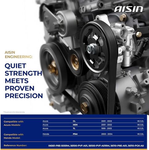 مضخة توجيه كهربائية AISIN AFTERMARKET PSPH-00638 - متوافقة مع Honda Pilot 2003-2004، Acura MDX 2001-2002، TL 1999-2003، CL 2001-2003 - V6 3.2L 3.5L in Kuwait
