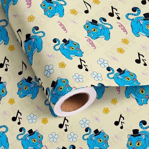 lopmou Birthday Wrapping Paper Roll for Men Women Kids - Vintage Neon Light with Happy Birthday Text Design Gift Wrap for Holiday Stranger Themed Pary Supplies DIY Craft (Total 28.5 sq.ft) in Saudi Arabia