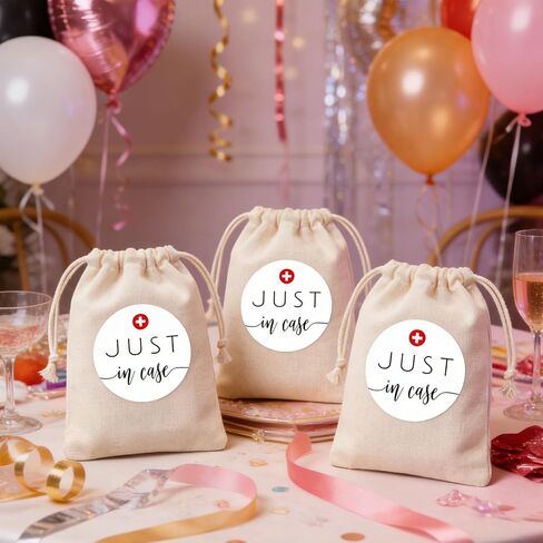 Just in Case Hangover Stickers - 1.6" Round Labels for Weddings and Events, Craft Kits, Small Business Packaging, Hotel Welcome Bags, Emergency Prep 120Pcs in Saudi Arabia