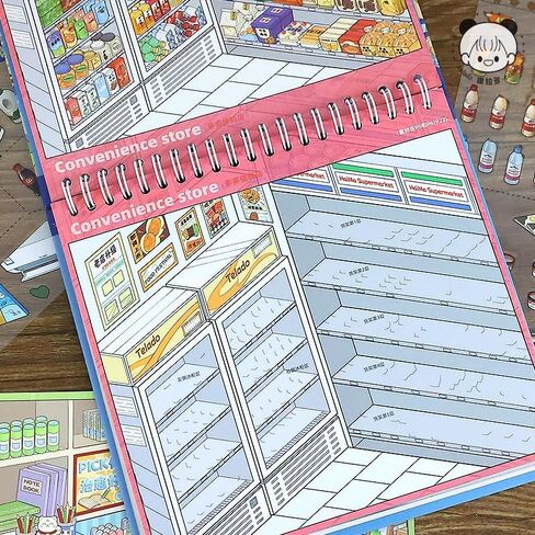2026 New 3D Stickers Scene, 10 Sets Store Owner Restock Themed DIY Stickers Regular Size 3D Sticker Scenes for Adults Relief Stress Sticker Therapy (H) in Kuwait
