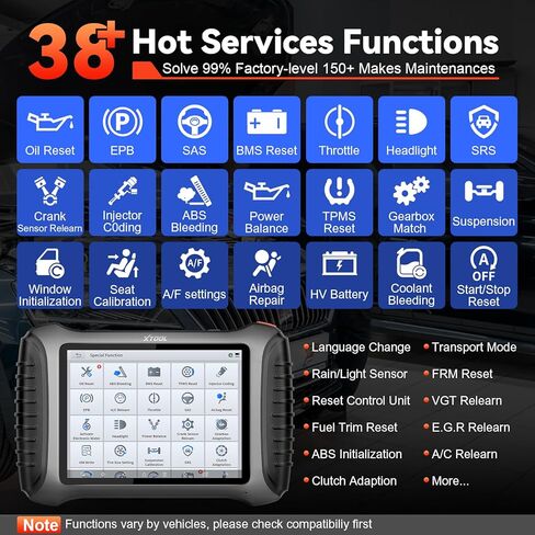XTOOL X100 PAD3 SE ماسح ضوئي OBD2 ثنائي الاتجاه مدعوم بالذكاء الاصطناعي، أداة فحص النظام بالكامل مع إعادة ضبط 38+، أداة تشخيص ماسح ضوئي للسيارة مع FCA AutoAuth، ECU C0ding، إعادة تعلم مستشعر الكرنك، CANFD/DOIP، تحديث لمدة عامين in Kuwait