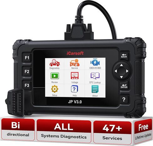 iCarsoft JP V3.0 OBD2 Scanner for Toyota/Honda (Acura) /Lexus, All Reset+Full System Diagnostic Scan Tool Car Code Reader for Nissan/Infiniti/Mitsubishi/Mazda/Suzuki/Hyundai -2025 in Kuwait