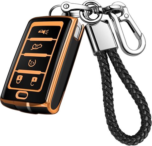 JOYEAR for Jeep Key Fob Cover with Key chain Compatible with 2021 2022 2023 2024 2025 2026 Jeep Grand Cherokee L Grand Wagoneer Car Accessories (Silver-White, 5 Buttons-A) in Kuwait