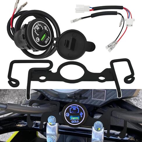 Motorcycle Adapter Accessory Kit Wiring Harness + Mount Bracket Compatible with Honda Navi 110 (2022-Current) in Saudi Arabia