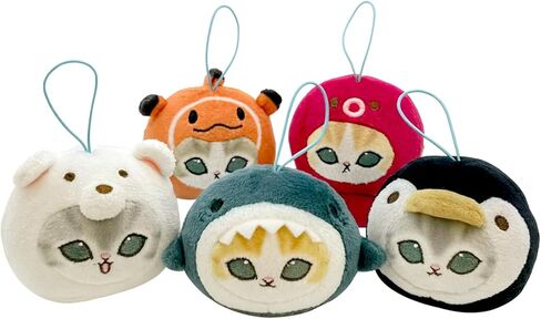 mofusand Marine Life Meow Face Plush Blind Box – 5 Variations (Receive 1 Random), Kawaii Cat Collectible Plush Keychain for Adults & Pop Culture Fans in Saudi Arabia
