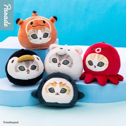 mofusand Marine Life Meow Face Plush Blind Box – 5 Variations (Receive 1 Random), Kawaii Cat Collectible Plush Keychain for Adults & Pop Culture Fans in Saudi Arabia