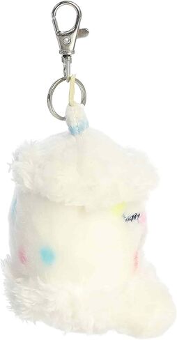 Aurora® Adorable Palm Pals™ Happy B'Day Cake™ Clip-On - قطيفة ممتعة قابلة للتجميع للأطفال والكبار - مثالية لتزيين الغرف وهدايا عيد الميلاد - أبيض 4 بوصات in Kuwait