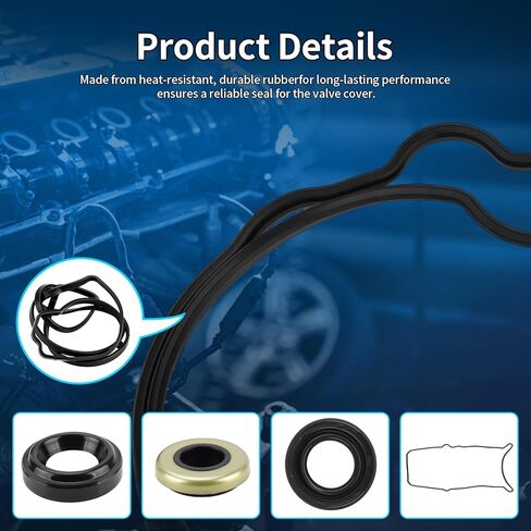 VS50592R Valve Cover Gasket Set Fits for 1998-2010 V8 Lexus GS400 GS430 GX470 LS400 LS430 LX470 SC400 SC430 Toyota 4runner Land Cruiser Sequoia Tundra, Replace VS50343 VC971G in Kuwait