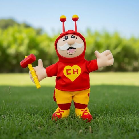 Official Dr. Simi × El Chapulín Colorado Plush Toy – Handmade in Mexico by Artisans with Disabilities | Ultra-Soft Hypoallergenic Collectible | Meaningful Gift for Fans & Mexican Pop Culture Lovers in Saudi Arabia