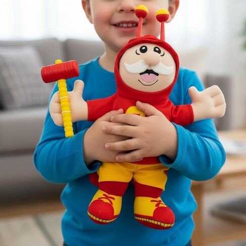 Official Dr. Simi × El Chapulín Colorado Plush Toy – Handmade in Mexico by Artisans with Disabilities | Ultra-Soft Hypoallergenic Collectible | Meaningful Gift for Fans & Mexican Pop Culture Lovers in Saudi Arabia
