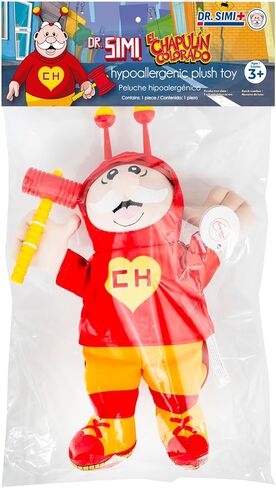 Official Dr. Simi × El Chapulín Colorado Plush Toy – Handmade in Mexico by Artisans with Disabilities | Ultra-Soft Hypoallergenic Collectible | Meaningful Gift for Fans & Mexican Pop Culture Lovers in Saudi Arabia