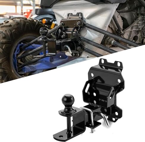2" Rear Hitch & Ball Mount Kit Compatible with Can Am Maverick R Max All Models 2024-2025, UTV ATV Trailer Towing Hitch Receiver Accessories with 5/8" Lock Pin Tightener in Saudi Arabia