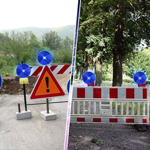 24 Pack Front Round Reflector for Driveway Fence Gate Posts Trailers Safety Reflectors with Center Mounting Holes Automobiles Boats Mailboxes (Blue) in Kuwait