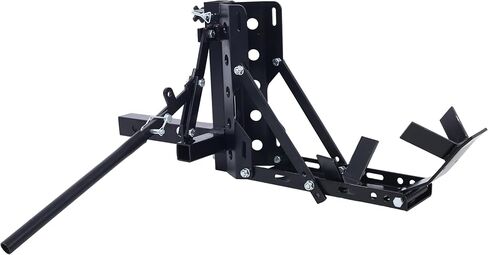 800LBS Motorcycle Trailer Hitch Carrier, 2" Receiver Tow Hauler Mount Rack, Heavy Duty Steel Scooter Carrier, Adjustable Crank Handle, Black in Saudi Arabia