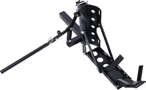 800LBS Motorcycle Trailer Hitch Carrier, 2" Receiver Tow Hauler Mount Rack, Heavy Duty Steel Scooter Carrier, Adjustable Crank Handle, Black in Saudi Arabia