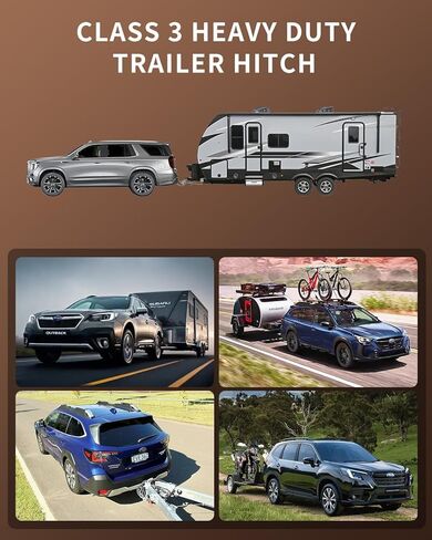 2" Receiver Trailer Hitch for 2010–2019 Subaru Outback Wagon (Except Sport) | Class 3 Tow Hitch | 4,000 lbs Towing Capacity in Saudi Arabia