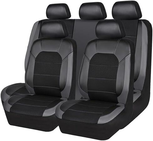Car Seat Covers Full Set for Suzuki Esteem 1995–2002, Front and Rear Split Bench Seat Covers, Non-Slip Breathable Seat Protector for Car SUV Truck,A Black in Kuwait