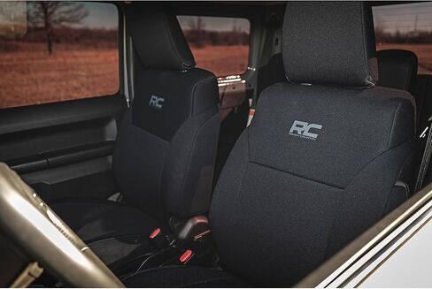 Rough Country Neoprene Seat Covers for Suzuki Jimny (2018-2025) - Waterproof & UV Resistant, Foam Padded, Front & Rear Seat Cover Set in Kuwait