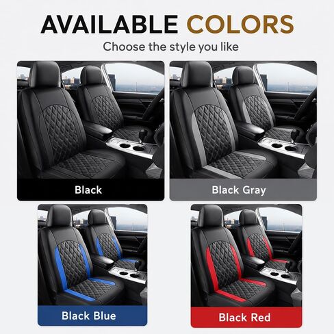 Car Seat Cover for Toyota FJ Cruiser 2006-2021 2022 2023 2024 2025 2026, Leather Comfortable Breathable Non Slip Front Rear Seats Universal Interior Protectors Cover,A/Grey-Full Set in Kuwait