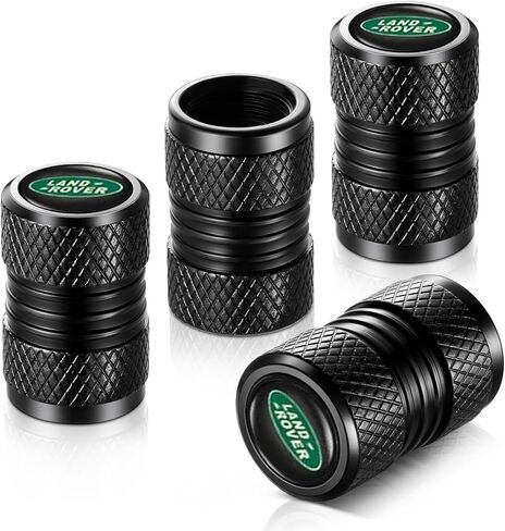 4Pcs Automobile Tire Valve Stem Covers, for Land Rover Defender Range Roverl Series Vehicles and Other Motor Vehicles Tire Valve Cap Covers Black in Saudi Arabia