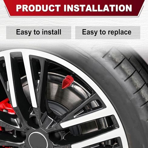 4 Pieces Premium Aluminum Alloy Tire Valve Caps Universal High Gloss Dust Proof Metal Tire Stem Covers for Car Truck SUV Motorcycle(Red) in Saudi Arabia