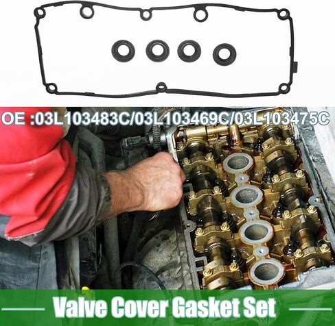 1 مجموعة غطاء الصمام طوقا استبدال لأودي A3 A4 A1 1.6L 2.0L TDI 2003-2016, OE # 03L103483C / 03L103469C / 03L103475C in Kuwait