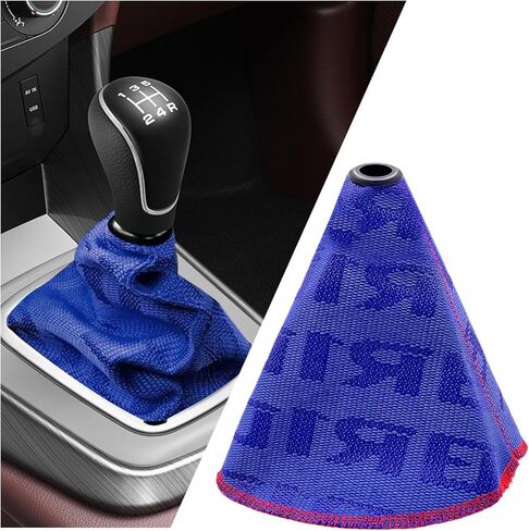 Car Shift Boot Cover, Waterproof Fabric Manual/Automatic Shift Knob Boot Racing Style Decor, Shifter Lever Knob Dust Cover Gear Gaiter Protector for Cars Trucks SUVs (Red) in Kuwait