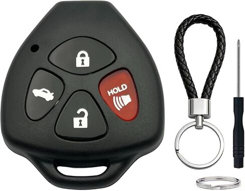 استبدال حافظة Key Fob Shell لسيارة Toyota 2008-2013 Avalon 2007-2011 Camry 2008-2013 Corolla 2009-2014 Venza غطاء لوحة المفاتيح عن بعد للدخول بدون مفتاح - لا يتطلب القطع (4 أزرار) in Kuwait