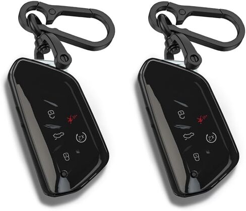 لغطاء Volkswagen fob، 2 قطعة حافظة مفاتيح سوداء شفافة من مادة TPU لسيارة VW ID.4 ID.3 MK8 Golf GTI Seat Leon MK4 Skoda Octavia مع حافظة واقية لسلسلة المفاتيح in Kuwait