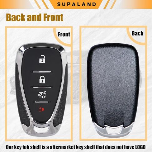 Supaland Key Fob Shell Case استبدال يناسب تشيفي ماليبو كامارو شيفروليه كروز 2016 2017 2018 2019 2020 2021 بدون مفتاح مفتاح بعيد الإسكان 4 أزرار HYQ4EA HYQ4AA in Kuwait