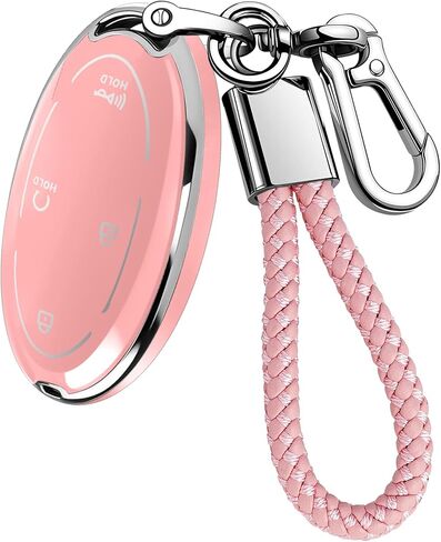 JOYEAR Key Fob Cover with Key chain Compatible with 2023 2024 2025 2026 Hyundai Ioniq 6 Grandeur GN7, 2024 2025 Sonata Elantra Kona Santa Fe Tucson Car Accessories (Silver-Purple, 7 Buttons) in Kuwait