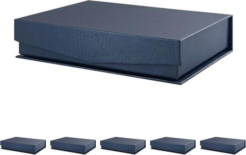 FSQINGTIZI 3 Pack Small Black Gift Boxes, 6.5x4.8x1.5'' Gift Box with Magnetic Lids for Presents, Contains Card and Shredded Paper for Mother's Day, Father's Day, Birthdays, or Any Occasion in Kuwait