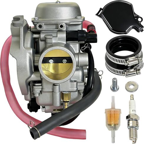 KVF360 Carb متوافق مع Kawasaki Prairie 360 ​​KVF360A KVF360B KVF360C 2x4 2003-2009 4x4 2003-2013 جانب السحب 35 مم مع مشعب السحب استبدال 15003-1686 15004-004115003-0093 in Kuwait