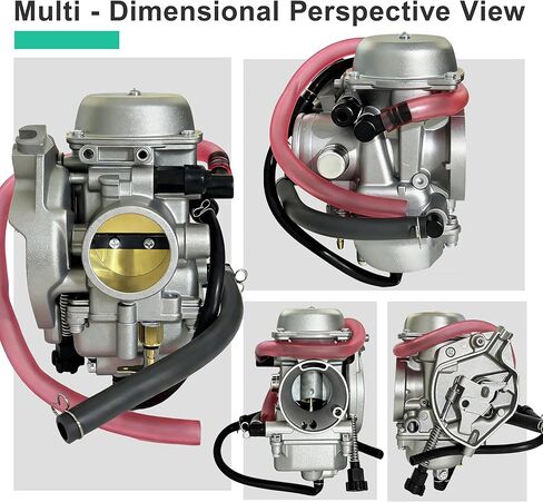 KVF360 Carb متوافق مع Kawasaki Prairie 360 ​​KVF360A KVF360B KVF360C 2x4 2003-2009 4x4 2003-2013 جانب السحب 35 مم مع مشعب السحب استبدال 15003-1686 15004-004115003-0093 in Kuwait