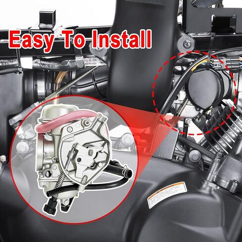 KVF360 Carb متوافق مع Kawasaki Prairie 360 ​​KVF360A KVF360B KVF360C 2x4 2003-2009 4x4 2003-2013 جانب السحب 35 مم مع مشعب السحب استبدال 15003-1686 15004-004115003-0093 in Kuwait