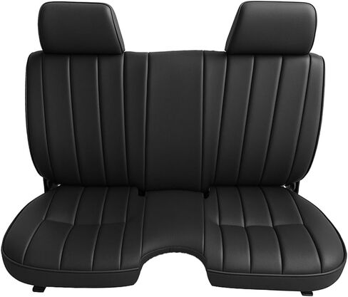 SecosAutoparts Front Bench Seat with Molded Headrest Front Bottom and Top Lean Back Black Leather Seat Covers Compatible with Toyota Pickup Hilux 1987 1988 1989 1990 1991 1992 1993 1994 in Kuwait