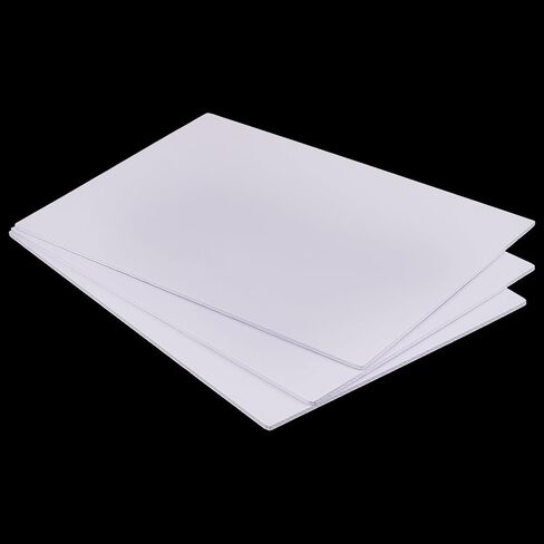 BENECREAT 3 Pcs White PVC Sheet, 15.75x11.81 inches Poster Foam Board, Rigid Foam Sheets for Modeling, Props, Miniature Crafts, Art Projects, DIY Supplies, 5mm Thick in Kuwait