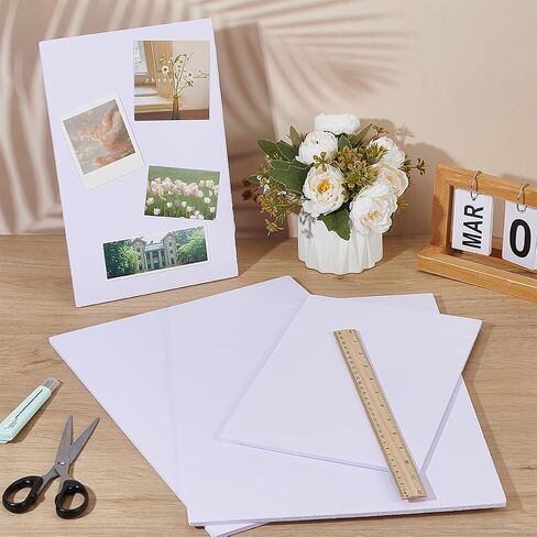 BENECREAT 3 Pcs White PVC Sheet, 15.75x11.81 inches Poster Foam Board, Rigid Foam Sheets for Modeling, Props, Miniature Crafts, Art Projects, DIY Supplies, 5mm Thick in Kuwait