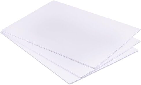 BENECREAT 3 Pcs White PVC Sheet, 15.75x11.81 inches Poster Foam Board, Rigid Foam Sheets for Modeling, Props, Miniature Crafts, Art Projects, DIY Supplies, 5mm Thick in Kuwait
