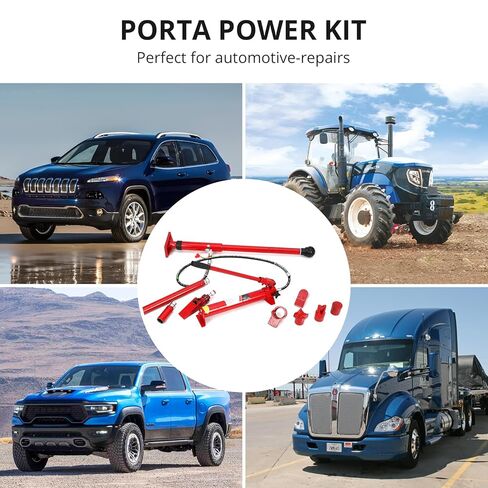 GarveeHome 12 T Porta Power Kit Heavy Duty Hydraulic Ram with Secure Transport Case for Auto Shop Frame Repair Construction Equipment Professional Grade Lifting Tool in Kuwait