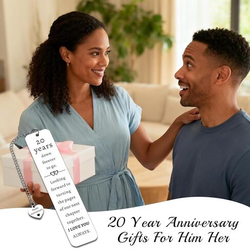 20 Year Wedding Anniversarys Gifts for Husband Wife 20 Year Anniversarys Gifts for Him Her 20th Anniversary China Gift for Husband Wife Couple Parents Men Women 20th Wedding Anniversary Bookmark Gift in Kuwait