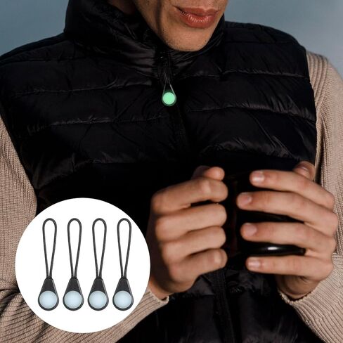 20 Pcs Self Luminous Backpack Zipper Pulls, Glow in the Dark Zipper Pulls Luggage Zippers Pull Head for Outdoor Mountaineering Camping Jackets Handbags in Saudi Arabia