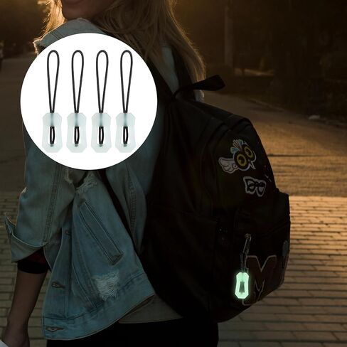 20 Pcs Self Luminous Backpack Zipper Pulls, Glow in the Dark Zipper Pulls Luggage Zippers Pull Head for Outdoor Mountaineering Camping Jackets Handbags in Saudi Arabia