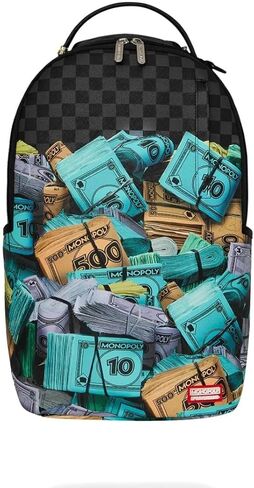 Sprayground STACK UP BACKPACK, 18x6x11.5 Inch, 100% PVC, Gold Zippers, Adjustable Straps, Laptop Compartment in Saudi Arabia