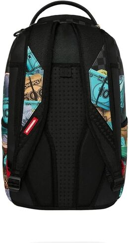 Sprayground STACK UP BACKPACK, 18x6x11.5 Inch, 100% PVC, Gold Zippers, Adjustable Straps, Laptop Compartment in Saudi Arabia