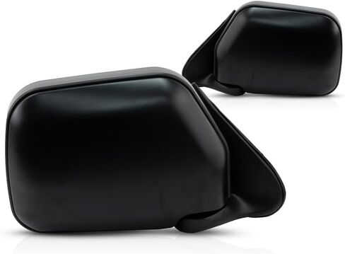 For Toyota 4Runner 1990 91 92 1993 Door Mirror Driver and Passenger Side | Pair | Manual | Non-Heated | Folding | Smooth Black | TO1321154, TO1320154 | 8791089155, 8794089151 in Kuwait