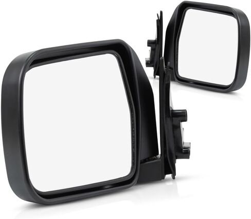 For Toyota 4Runner 1990 91 92 1993 Door Mirror Driver and Passenger Side | Pair | Manual | Non-Heated | Folding | Smooth Black | TO1321154, TO1320154 | 8791089155, 8794089151 in Kuwait